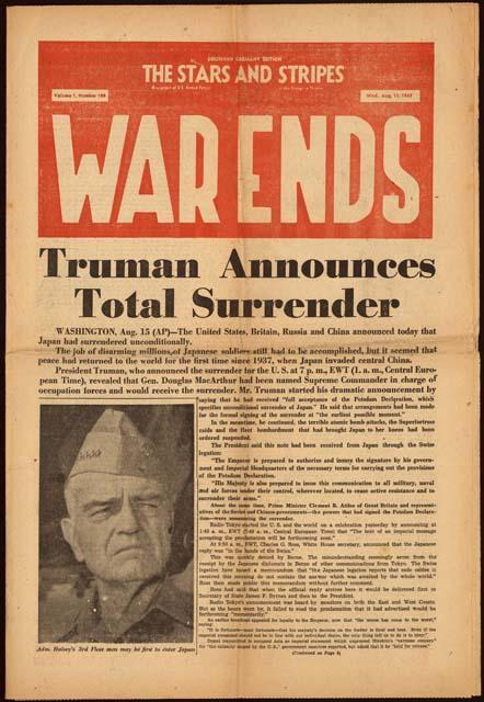 war ends